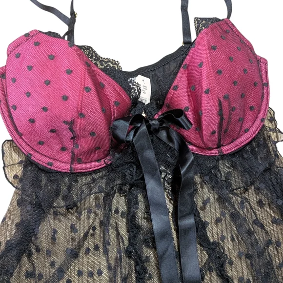 Vintage Victoria's Secret Sexy Little Things Babydoll 34D Y2K 2000s Coquette NWT - Picture 9 of 11